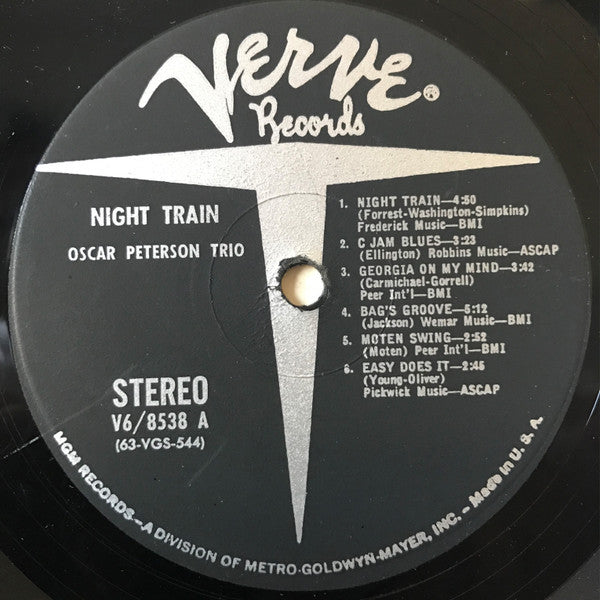 The Oscar Peterson Trio : Night Train (LP, Album, MGM)