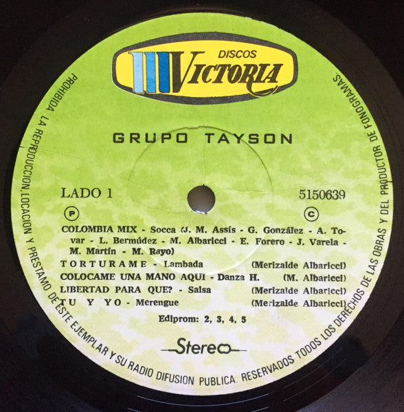 Grupo Tayson : Grupo Tayson (LP, Album)