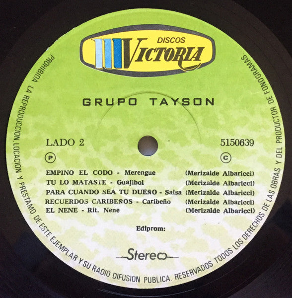 Grupo Tayson : Grupo Tayson (LP, Album)