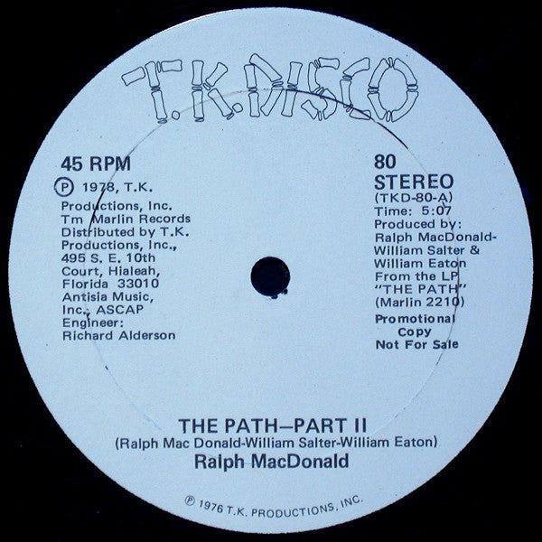 Ralph MacDonald : The Path-Part II & III (12", Promo)