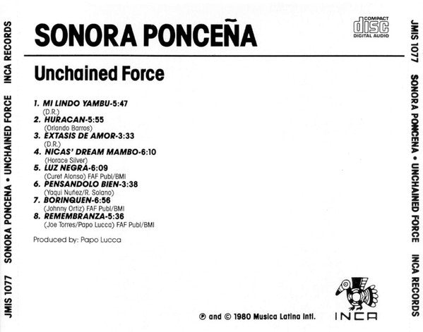 La Sonora Ponceña : Unchained Force (CD, Album, RE)