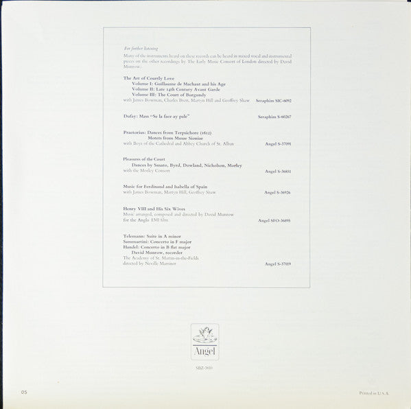 David Munrow, The Early Music Consort Of London : Instruments Of The Middle Ages And Renaissance (2xLP + Box, Boo)