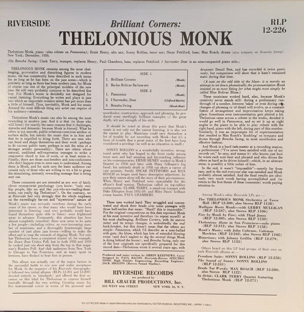 Thelonious Monk − Brilliant Corners