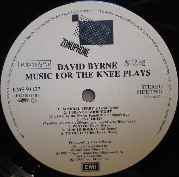 David Byrne − Music For The Knee Plays